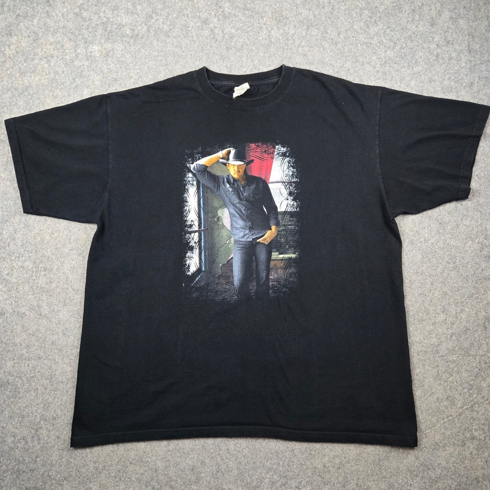 Trace Adkins Shirt‎ Mens 2XL Black Dangerous Man 2007 Tour Vintage Y2K Tee